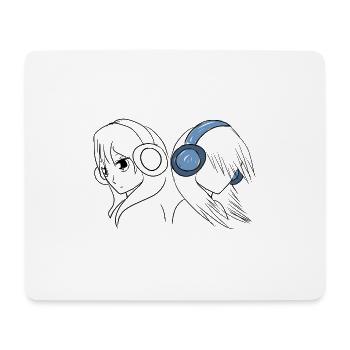 manga anime - Mousepad (Querformat) - Weiß - Vorne
