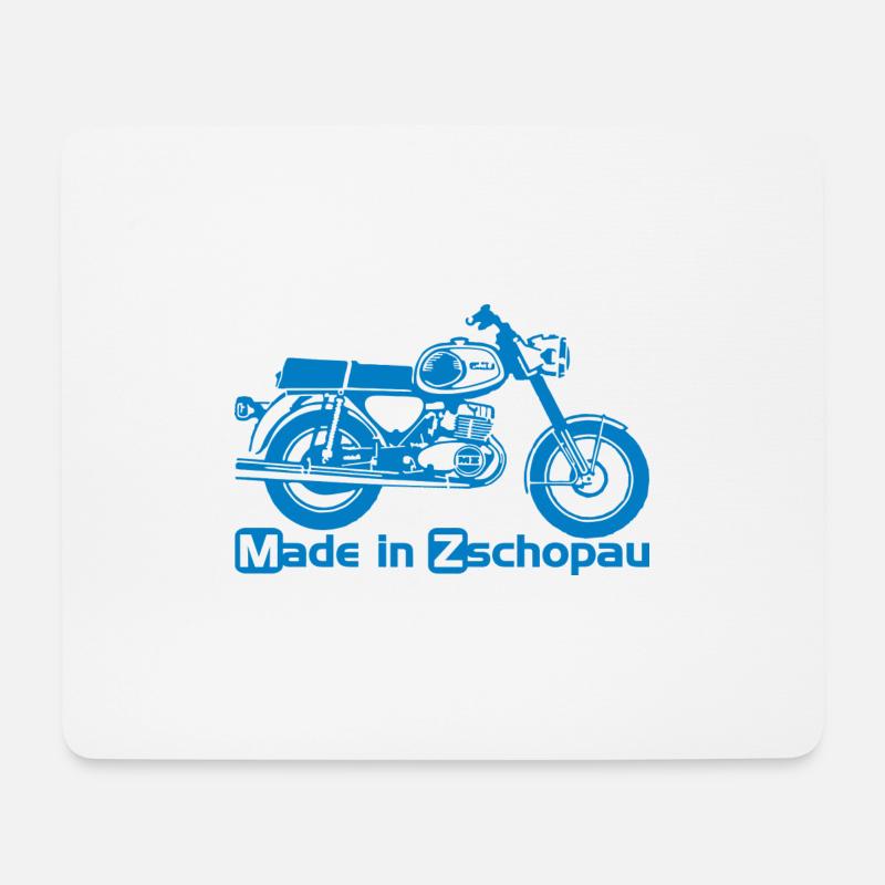 MZ TS250 Zschopau - Mousepad (Querformat) - Weiß