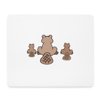 beaver biber rodent rodents wood water13 - Mouse Pad (horizontal) - white - Front
