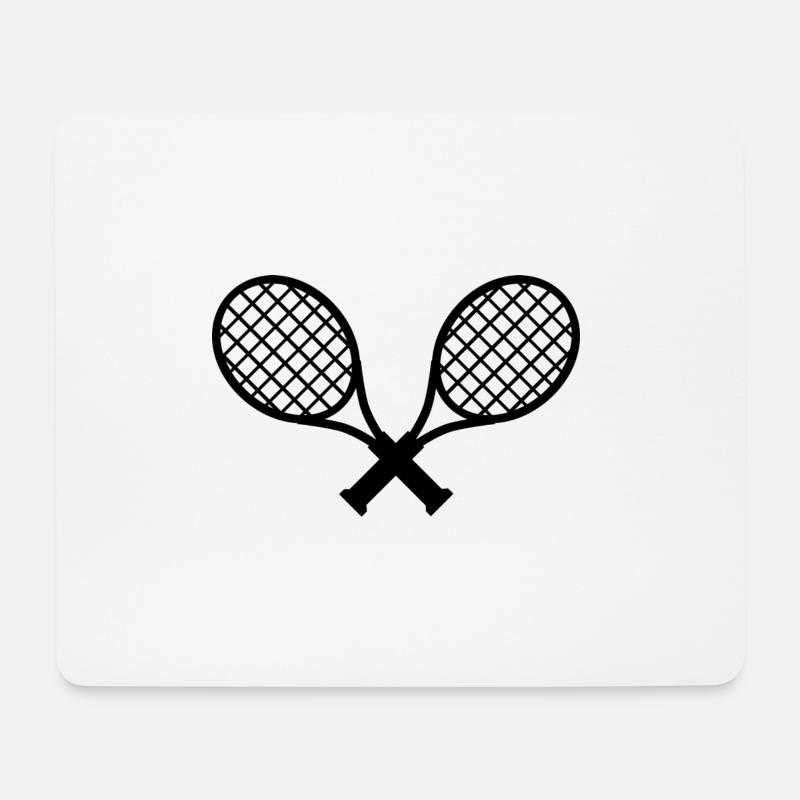tennis racket - Mouse Pad (horizontal) - white