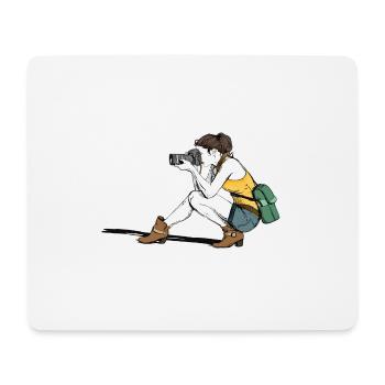 camera photographer fotograf kamera foto photo3 - Mousepad (Querformat) - Weiß - Vorne