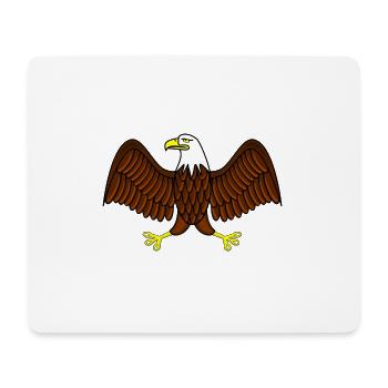 adler eagle bussard falke habicht hawk falcon8 - Mousepad (Querformat) - Weiß - Vorne