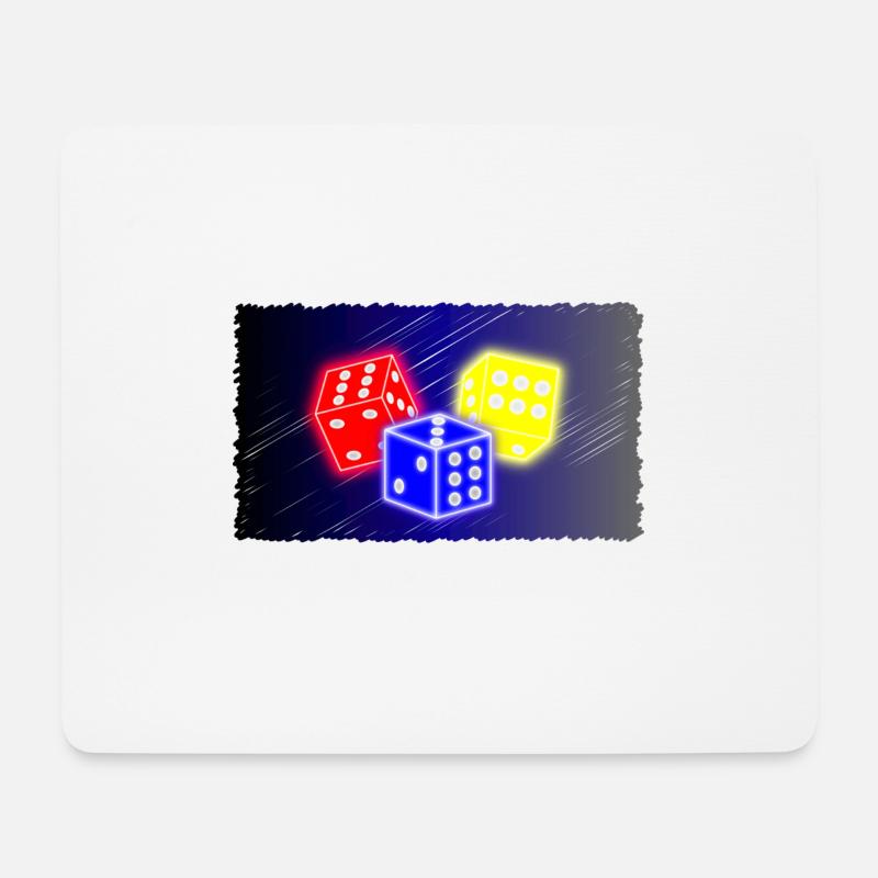 Würfeln - Mousepad (Querformat) - Weiß