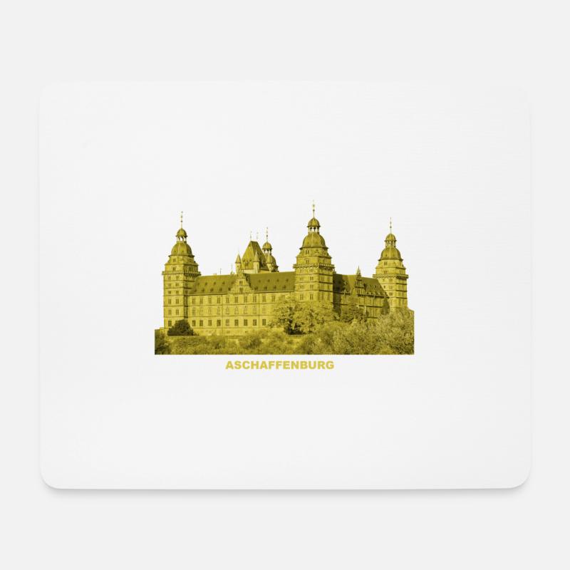 Aschaffenburg Schloss Johannisburg Franken Bayern - Mousepad (Querformat) - Weiß
