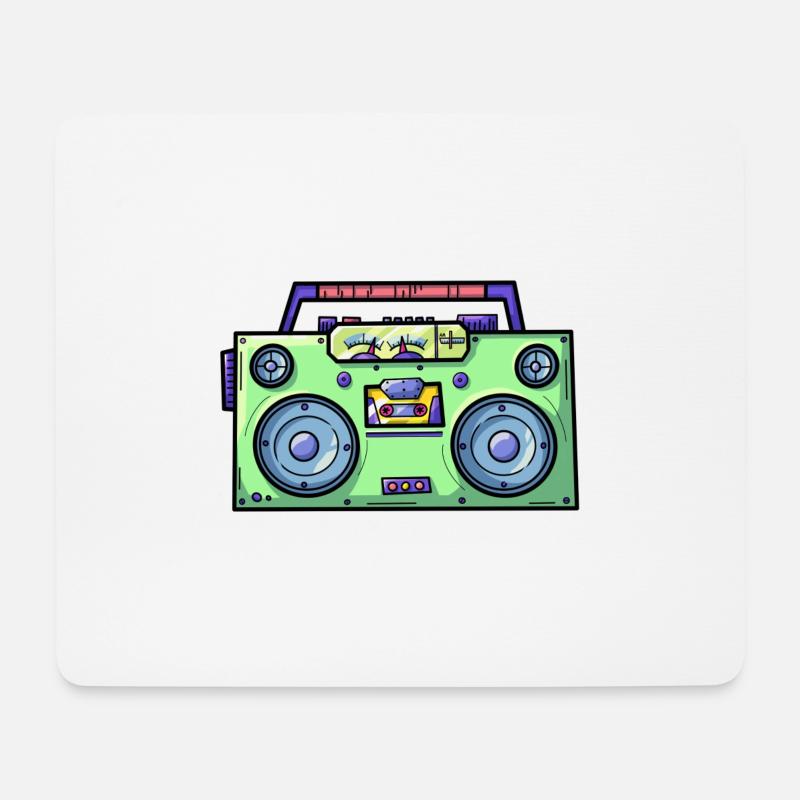 Oldschool Musik - Mousepad (Querformat) - Weiß