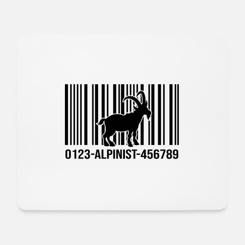 bergwandern servus gipfel alpinist bergziege - Mousepad (Querformat) - Weiß