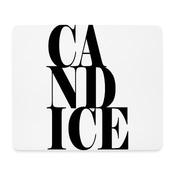 Candice Nom Prénom Police moderne Word Art - Tapis de souris (format paysage) - blanc - Devant