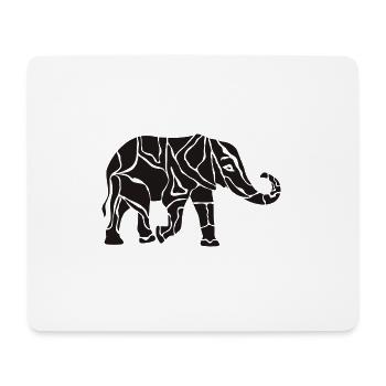 Elephant tattoo - Mouse Pad (horizontal) - white - Front