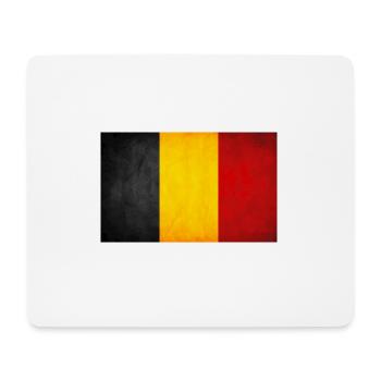 Drapeau de la Belgique - Tapis de souris (format paysage) - blanc - Devant