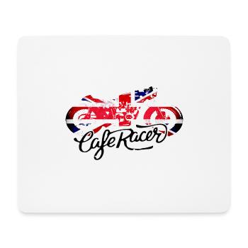 Cafe Racer Motorrad - Mousepad (Querformat) - Weiß - Vorne