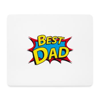 Meilleur papa - Tapis de souris (format paysage) - blanc - Devant