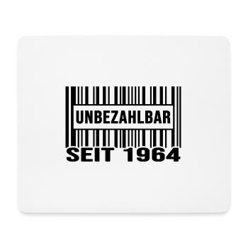 1964 geburtstag unbezahlbar barcode - Mousepad (Querformat) - Weiß - Vorne