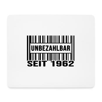 1962 geburtstag unbezahlbar barcode - Mousepad (Querformat) - Weiß - Vorne