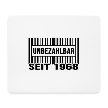 1968 geburtstag unbezahlbar barcode Geschenk - Mousepad (Querformat) - Weiß - Vorne