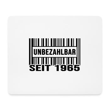 1965 geburtstag unbezahlbar barcode - Mousepad (Querformat) - Weiß - Vorne