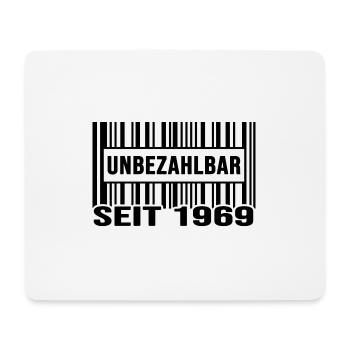 1969 geburtstag unbezahlbar barcode Geschenk - Mousepad (Querformat) - Weiß - Vorne