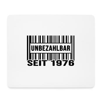 1976 geburtstag unbezahlbar barcode exklusive - Mousepad (Querformat) - Weiß - Vorne