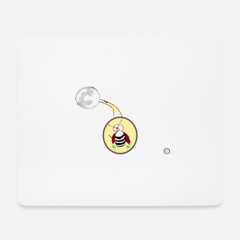 May beetle's longing for the moon - Mouse Pad (horizontal) - white