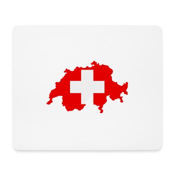 Carte suisse avec drapeau - Tapis de souris (format paysage) - blanc - Devant