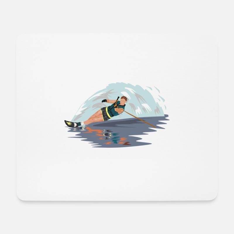 ski nautique ski nautique eau3 - Tapis de souris (format paysage) - blanc