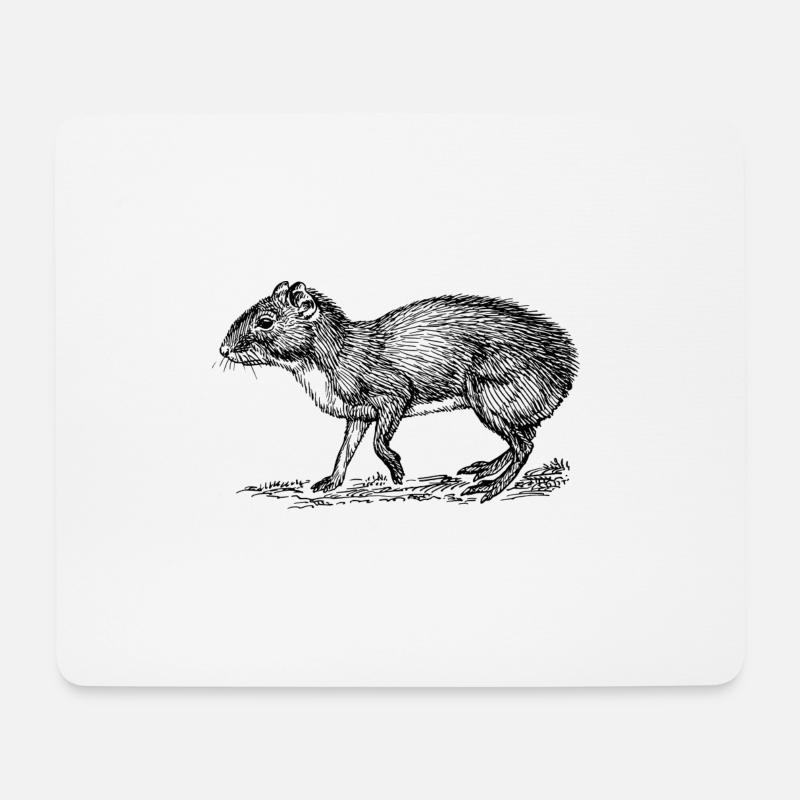 Nagetier - Mousepad (Querformat) - Weiß