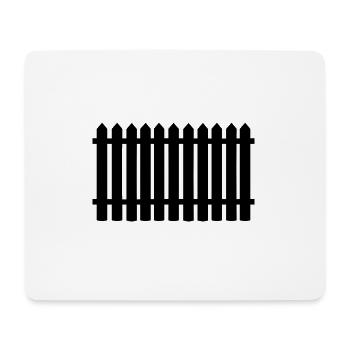 zaun fence holz metall picked garten garden72 - Mousepad (Querformat) - Weiß - Vorne