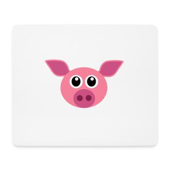 Schweinegesicht - Mousepad (Querformat) - Weiß - Vorne