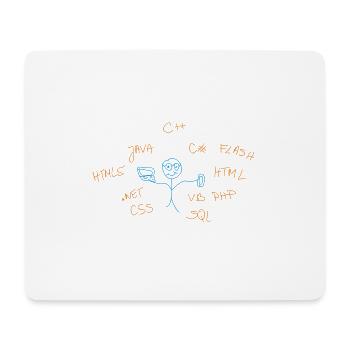 internet Begriffe - Mousepad (Querformat) - Weiß - Vorne