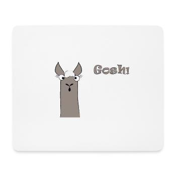Lama Alpaka - Mousepad (Querformat) - Weiß - Vorne