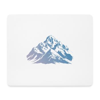 Berge Symbol Wandern - Mousepad (Querformat) - Weiß - Vorne
