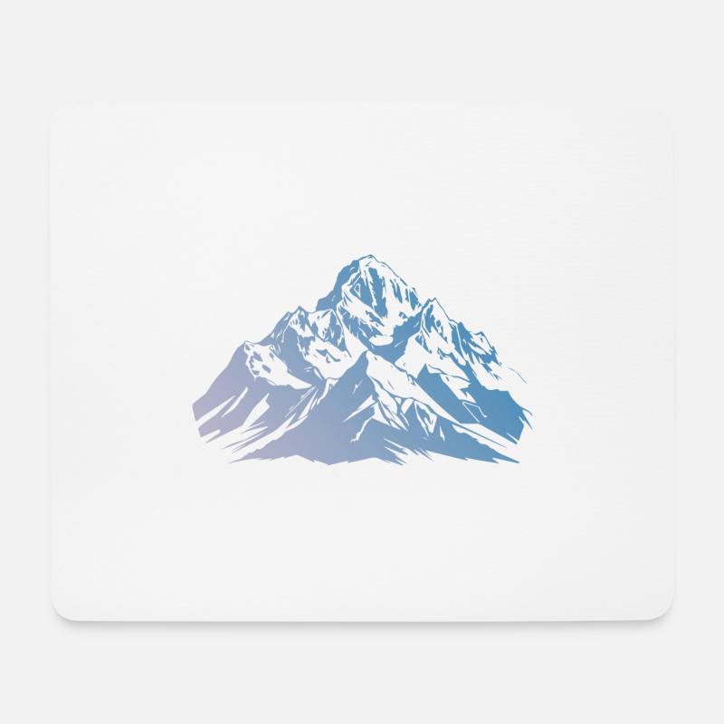 Berge Symbol Wandern - Mousepad (Querformat) - Weiß