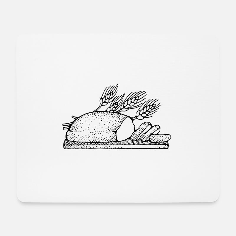 bread brooches crossaint bakery baguette bread bu - Mouse Pad (horizontal) - white