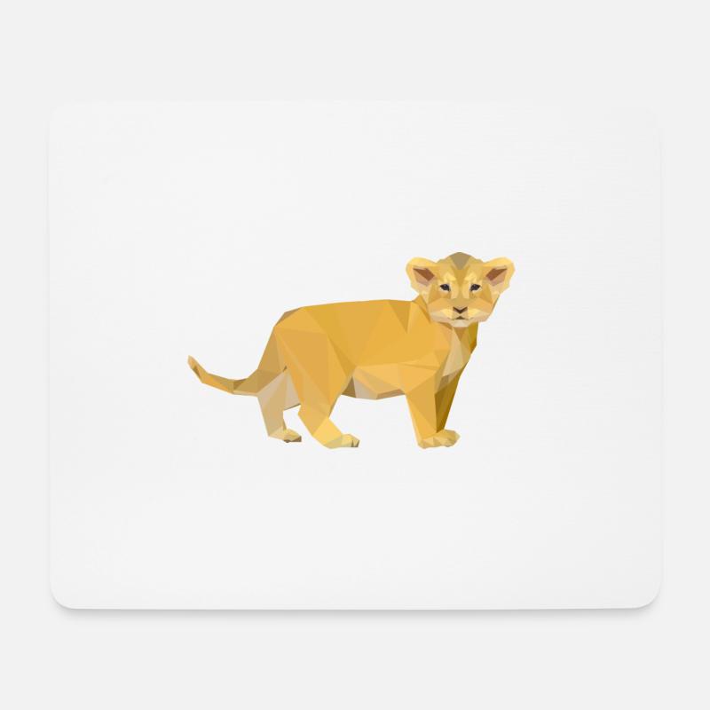 Süßer Löwe - Mousepad (Querformat) - Weiß