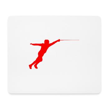fencing fechten floret sword parry samurai3 - Mousepad (Querformat) - Weiß - Vorne