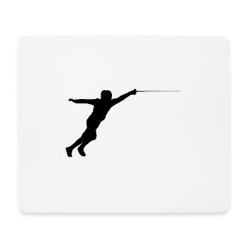 fencing fights floret sword parry samurai6 - Mouse Pad (horizontal) - white - Front