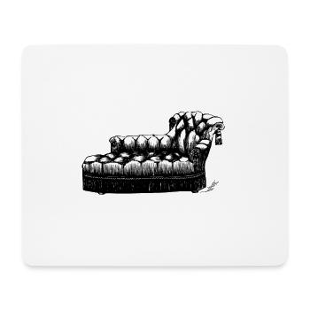 sofa couch chair table stuhl tisch lamp lampe benc - Mousepad (Querformat) - Weiß - Vorne
