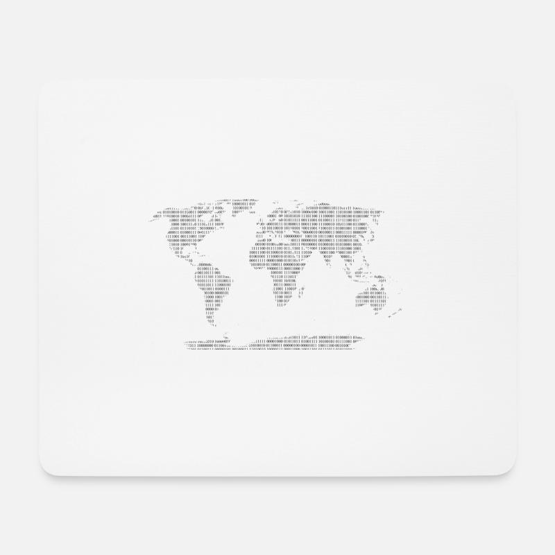 binary ,welt - Mousepad (Querformat) - Weiß