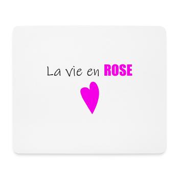 la vie en rose - Tapis de souris (format paysage) - blanc - Devant