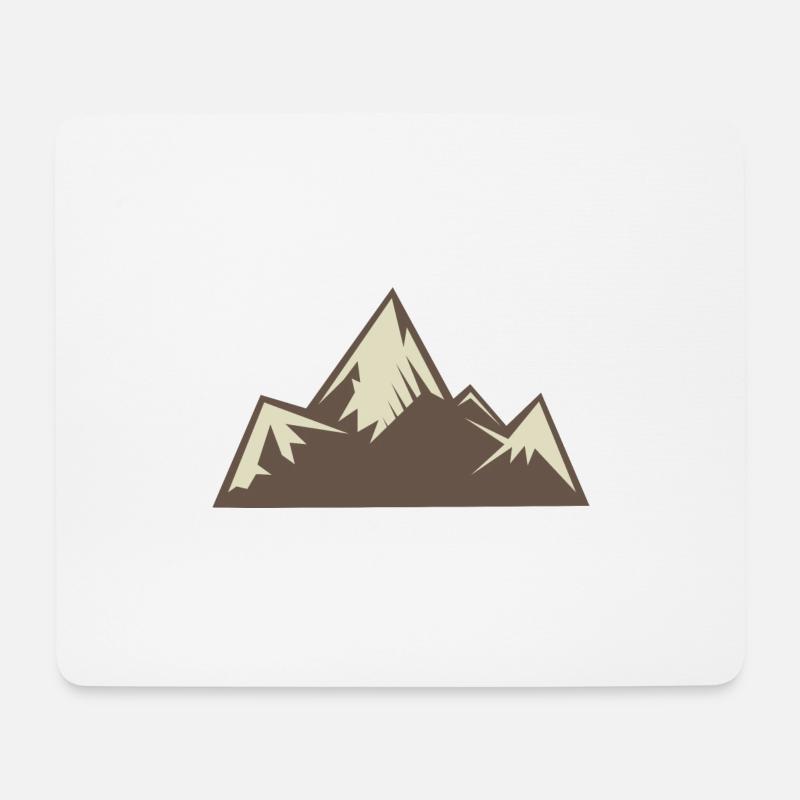 Berge - Mousepad (Querformat) - Weiß