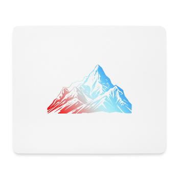 Mountains Silhouette Symbol - Mouse Pad (horizontal) - white - Front