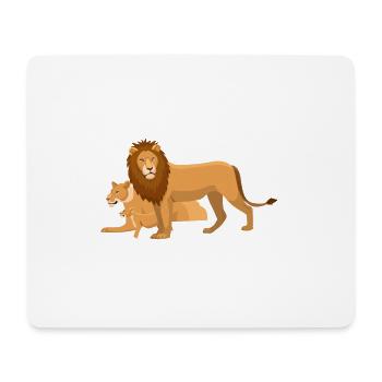 lion chat chat LOEWE afrique afrique sphinx95 - Tapis de souris (format paysage) - blanc - Devant