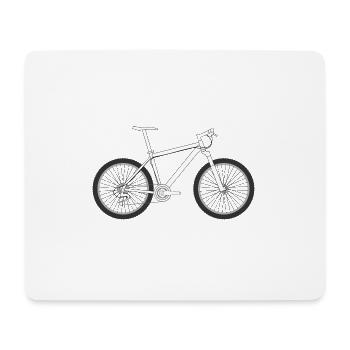 bicycle mountain bike cyclist mountainbike fahrrad - Mousepad (Querformat) - Weiß - Vorne
