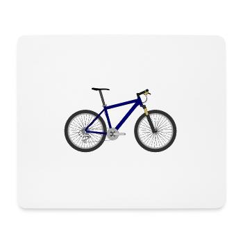bicycle mountain bike cyclist mountainbike fahrrad - Mousepad (Querformat) - Weiß - Vorne