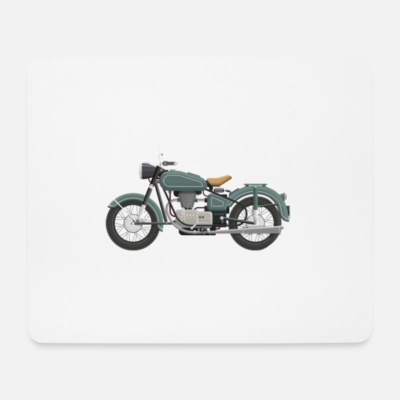 moto - Tapis de souris (format paysage) - blanc