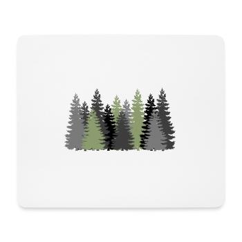 baum tree baumstamm wald forest woods168 - Mousepad (Querformat) - Weiß - Vorne