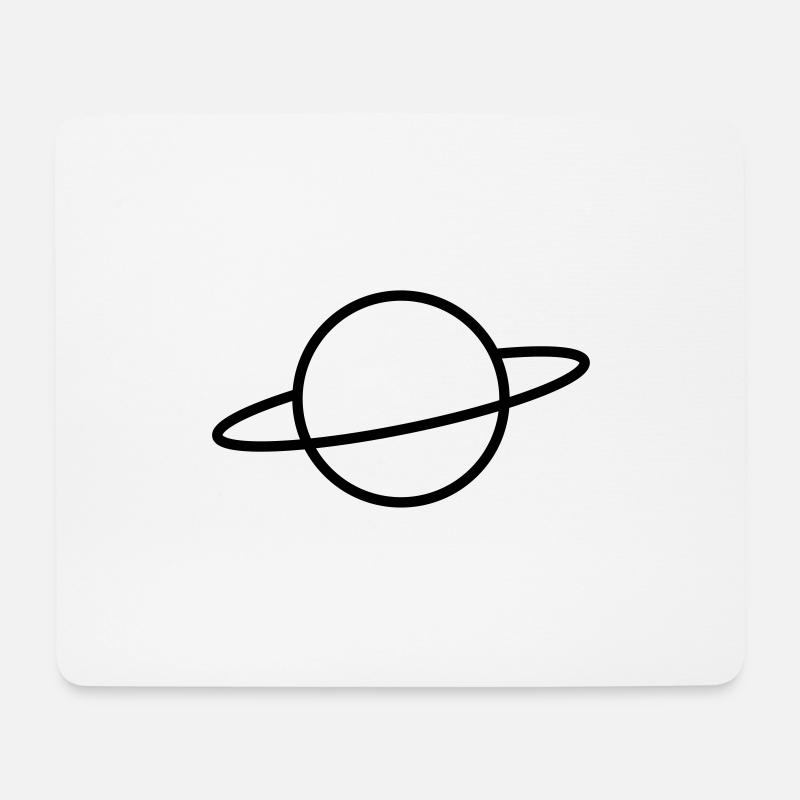 Planet - Mousepad (Querformat) - Weiß