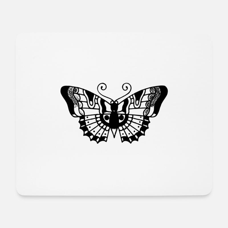 Schmetterling - Tattoo Schmetterling - Mousepad (Querformat) - Weiß