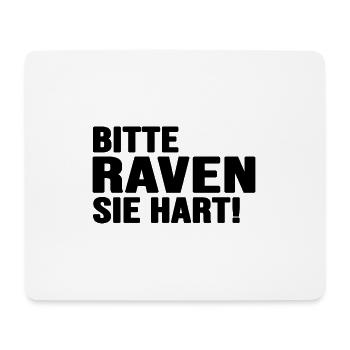 Rave Beats Techno ballern hard Bass Raveland - Mousepad (Querformat) - Weiß - Vorne