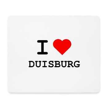 I love Duisburg / Ich liebe Duisburg - Mousepad (Querformat) - Weiß - Vorne
