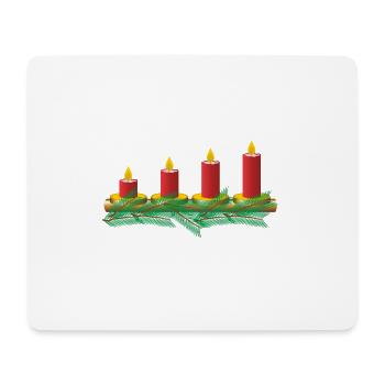 christmas winter reindeer santa claus ugly chr - Mouse Pad (horizontal) - white - Front